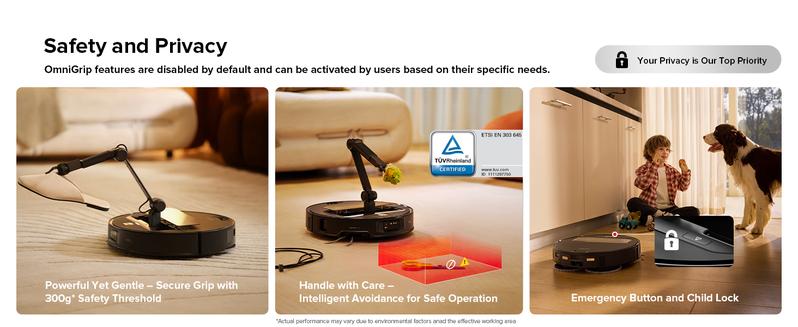 Roborock Saros Z70 Robot Vacuum and Mop, OmniGrip Arm, AI-Powered, 22,000Pa Suction, 3.14’’ Ultra Slim, FlexiArm Riser Technology, AdaptiLift Chassis, Obstacle Avoidance, Auto Mop Washing & Drying