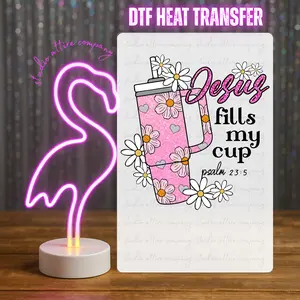 Jesus fills my cup, Valentine, Heat transfer, Press and peel, Full color, Instant press, MTO