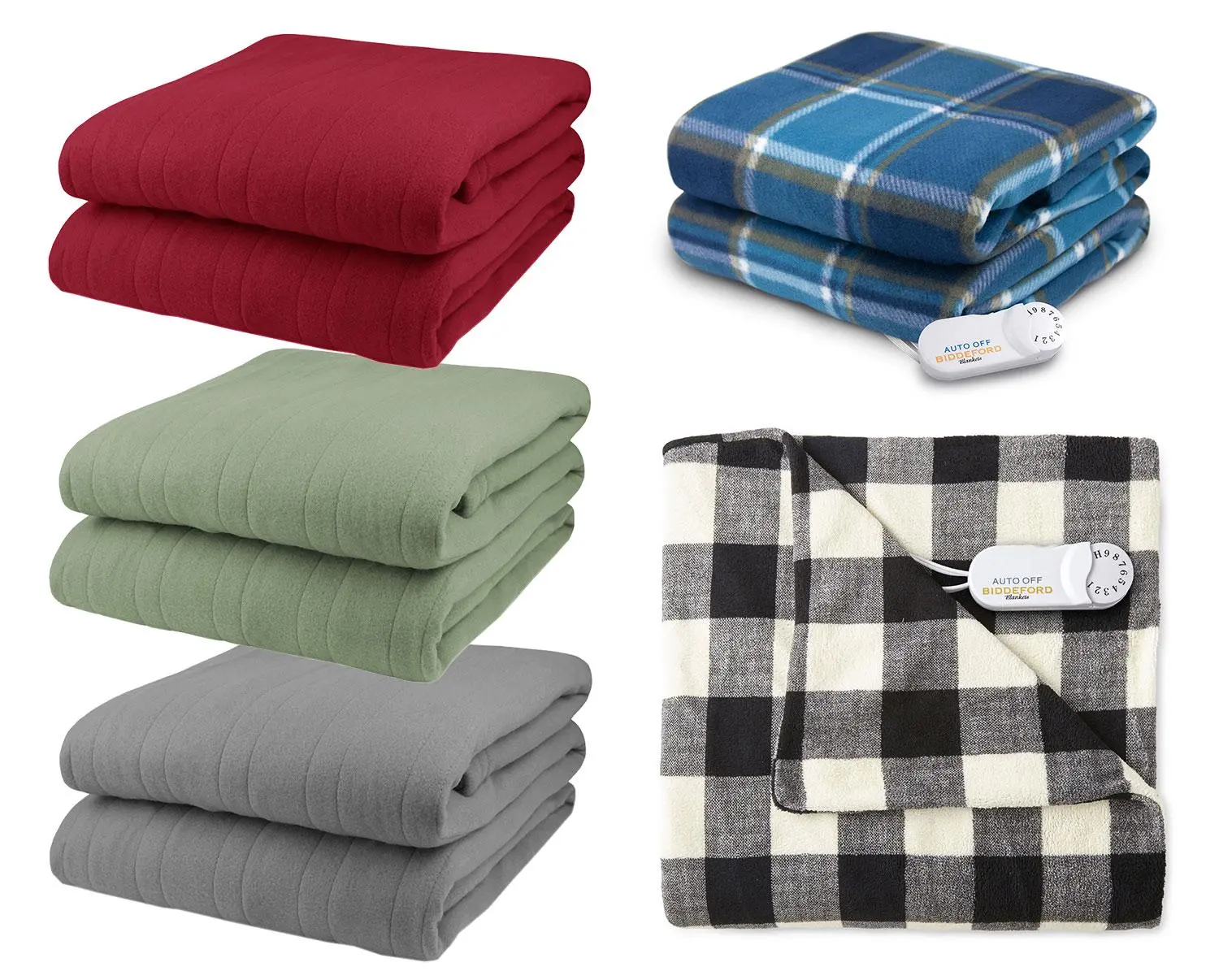 Pure Warmth Comfort Knit Fleece Electric Heated Warming Throw Blanket Washable Auto Shut Off 10 Heat Settings