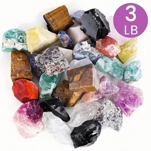3LB Natural Raw Stone Collection – Decorative Crystals for Crafts, Home Decor, Display & DIY Projects