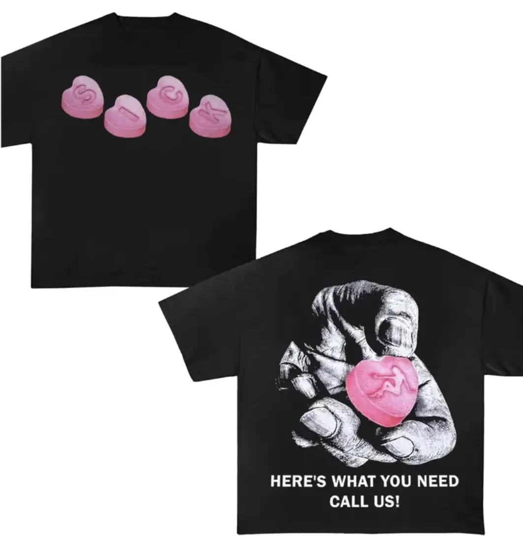 Sick Slts Here's What You Need Us Y2K Clothing T-Shirt, Graphic Tee, Unisex Cotton Streetwear
