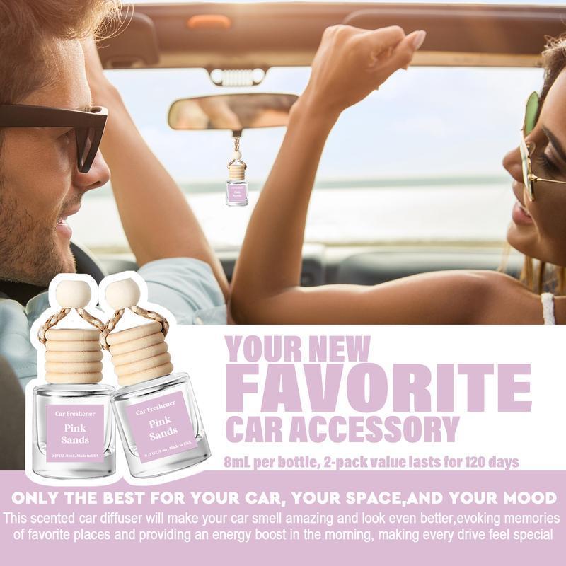 Car Air Fresheners Hanging Scent Oil Diffuser,EXOVAN 8ML Nature Frangrance Friut Juciy Perfume Last Long Time With Three Scents For Car & Live Gifts