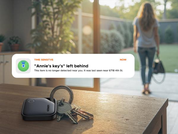 UGREEN Finder Tag Compatible with Apple Offcial Chip (for iOS Only), Anti-lost for Car Key Wallet Luggage Passport with Alarm& Left-Behind Remind Slim Bluetooth Tracker,Gps Signal Protector Smart Tracking ,TikTokShopBlackFriday ,#TikTokShopHolidayHaul