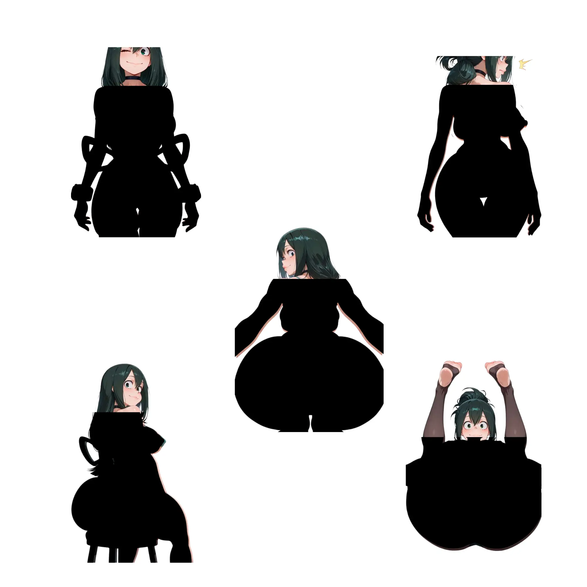 Tsuyu anime sticker, stickers, r64, laptop - car sticker, full body sticker