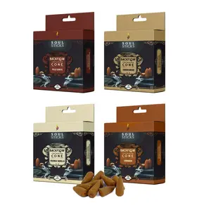 Soul Sticks, Home Mix Assorted Backflow Cones (4 PK) Scented Oil Fragrance