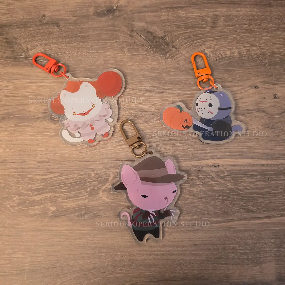 Spooky Cats Acrylic Double sided Keychains