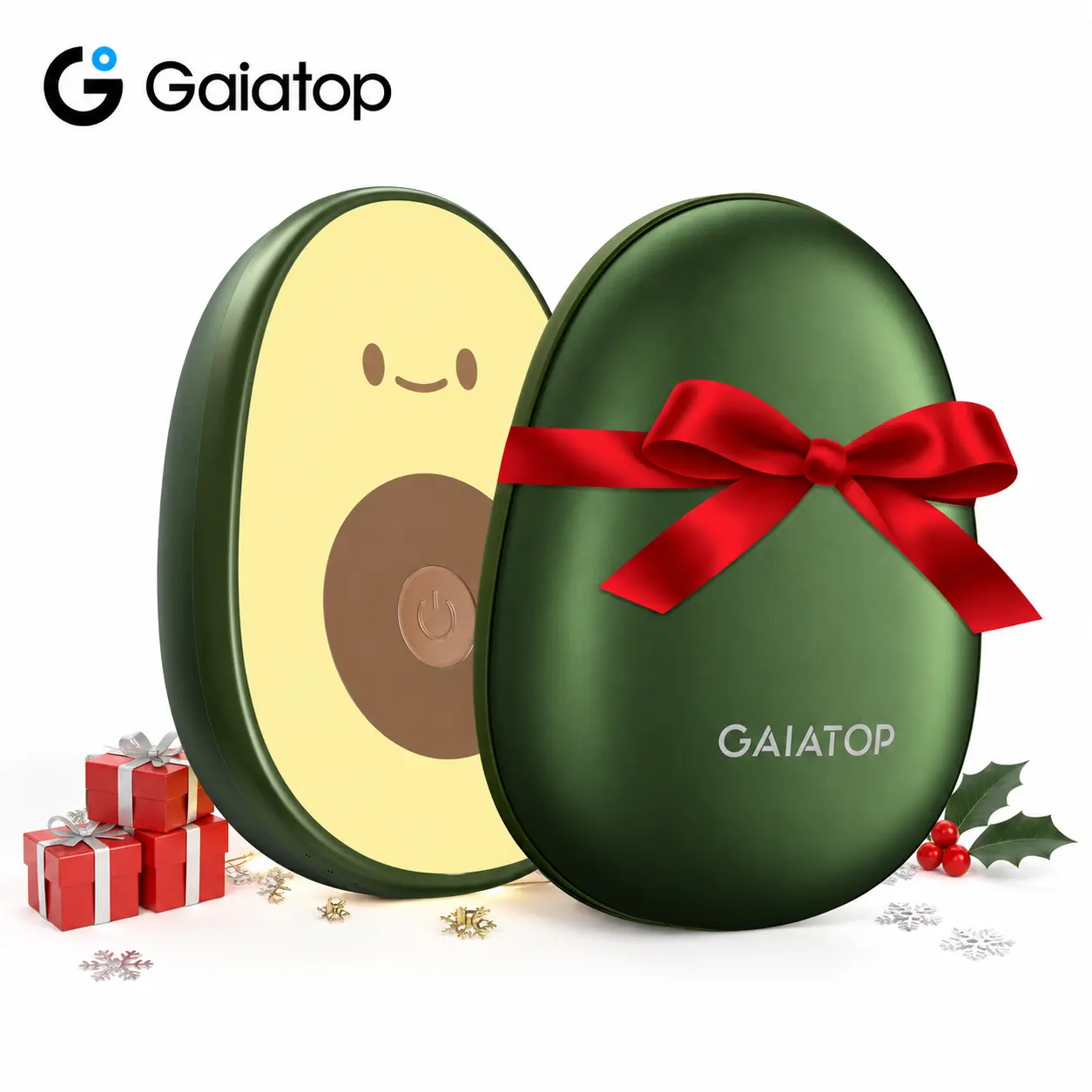 GAIATOP HW-03 Limited-Edition 2-Pack Avocado Hand Warmers, 10H Long-Lasting Compact Magnetic Pair Pocket Heaters, Unique Sweet Gift for Camping, Hunting, Women/Men