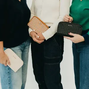 Lenni Large Zip Woven Wallet