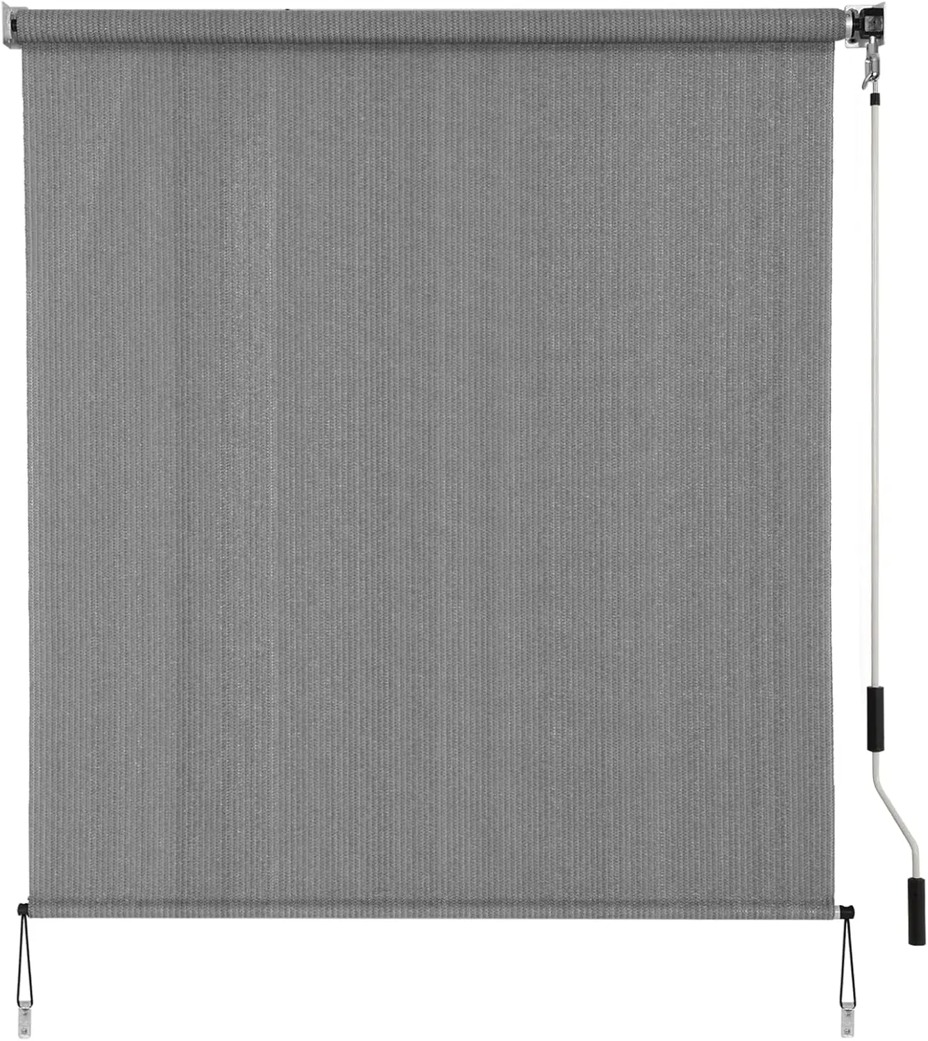 Outdoor Sunshade Roller Shade 4'W x 6'H (48" Wx72 H), Exterior Cordless Roll Up Shades Blinds, UV Protection Shade Cloth with Crank Operation for Outside Windows Patio Porch Gazebo, Dark Grey