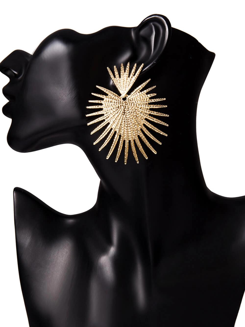 LikeMyChoice Retro Sunburst Gold-Plated Hoop Earrings Double-Layered 3D Design for Summer Beach & Date Night Ideal for Party & Night Out elegant simple design jewelry gift accessories for women jewelry mystery jar LikeMyChoice Retro Sunburst Gold-Plated Hoop Earrings Double-Layered 3D Design for Summer Beach & Date Night Ideal for Party & Night Out elegant simple design jewelry gift accessories for women jewelry mystery jar