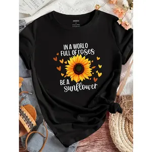 2026New Arrival large Version Sunflower Print T-Shirt,T-shirts for personal wear or as holiday gifts for family and friends.Suitable for both men and women