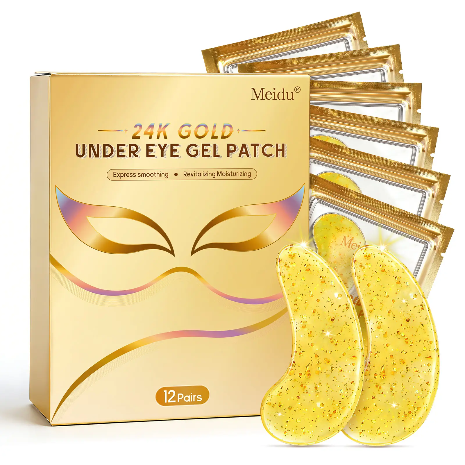 MEIDU Collagen Hydrogel Eye Patch for Dark Circles Puffy Eyes Eye Lines Firming Anti-Wrinkle Eye Care Solution