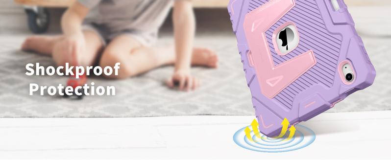 Fintie Kid-Friendly Case for 2025 iPad 11th Gen A16 Chip / iPad 10th Gen, 3-Layer Rugged Protective Case with Built-in Kickstand, Kid iPad Cover