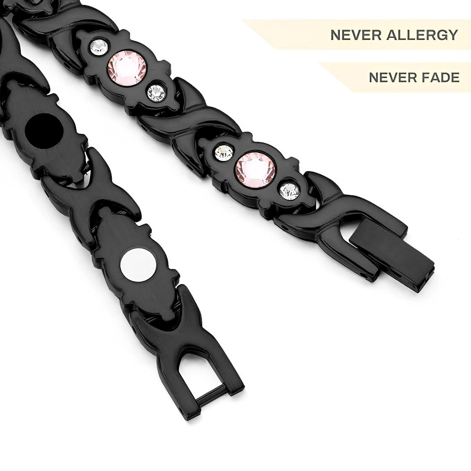 WCOLUE Energy magnet bracelet, Titanium Steel Bracelet with 3500 Gauss Magnets, Ideal Gift For Christmas