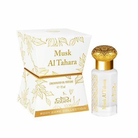 Nabeel Perfumes | Musk Al Tahara | Pure Concentrated Oil | Body Care Oil | 12 ml | Unisex | Musky Scent Fragrances | Violet - Cedarwood & Tonka Bean