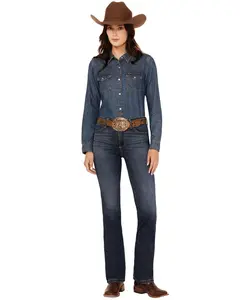 Wrangler Women's Lacey Dark Wash Bespoke High Rise Bootcut Stretch Denim Jeans - 112359277
