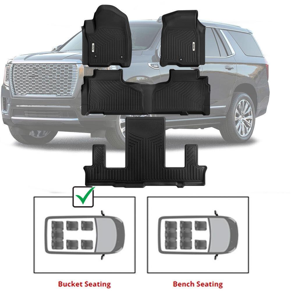 YITAMOTOR Floor Mats & Cargo Liner for Chevy Tahoe/GMC Yukon 2025-2021 (Only for Bucket Seats)