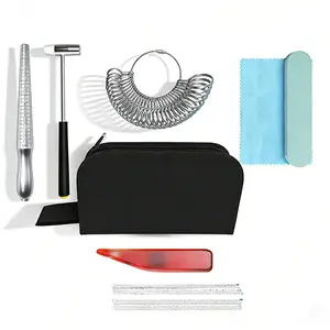 Complete Ring Sizing & Adjustment Kit  Jewelry Making Tools with Ring Mandrel, Hammer, Sizer Loops & Polishing Supplies