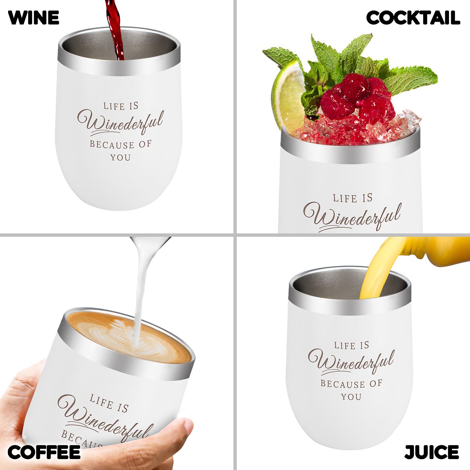 Stainless Steel Wine Tumbler 4 Pack,Insulated Wine Glasses Set with Lids and Straws, Wine Tumblers with sayings, (Multi-Color 4 Pack, 12 oz) Springtok Stainless Steel Wine Tumbler 4 Pack,Insulated Wine Glasses Set with Lids and Straws, Wine Tumblers with sayings, (Multi-Color 4 Pack, 12 oz) Springtok