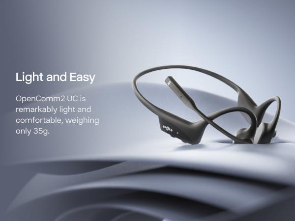 OpenComm2 UC 2025 Upgrade - Open-Ear Wireless Computer Headset with Boom Mic, Bone Conduction Bluetooth Stereo Headphones, USB-A/C Dongle Compatible with PC and Mac, Zoom Certified - C120UC