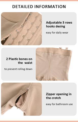 FeelinGirl Fajas Colombianas Shapewear for Women Postpartum Tummy Control Body Shaper Full Body Girdle Comfort Womenswear Adjustable Straps Day Detachable Leg Compression Leg Compression Sexy Fit-2 pieces set LIVE ONLY