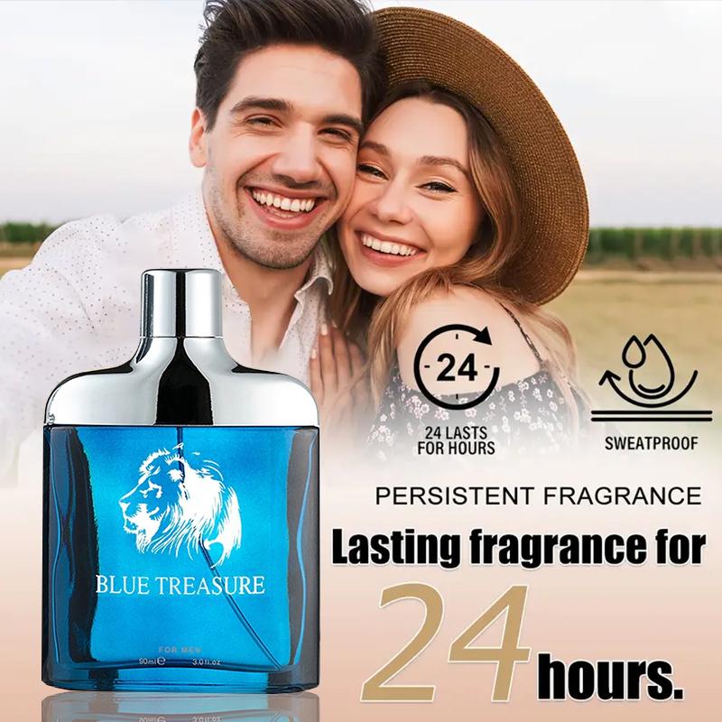 Men's Perfume in 3.0 Ounce/3.0 Liquid Ounce - Scent features notes of suede, orange blossom, leather, and mahogany, elegant and alluring, perfect for evening dinners and parties, decanter-shaped bottle, collector's perfume, romantic Valentine's Day gift