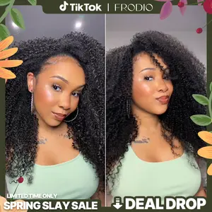 [Blend] Frodio 20" Veralux™ Blend Human Hair 3in1 Half Wig Kinky Curly Hair Ready To Wear Big Hair Curly Hair Wig Natural Volume & Bounce Valentine's Day