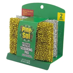 Pine-Sol Non-scratch Metallic Scouring Pad 2 Pack Kitchen Multi-Purpose