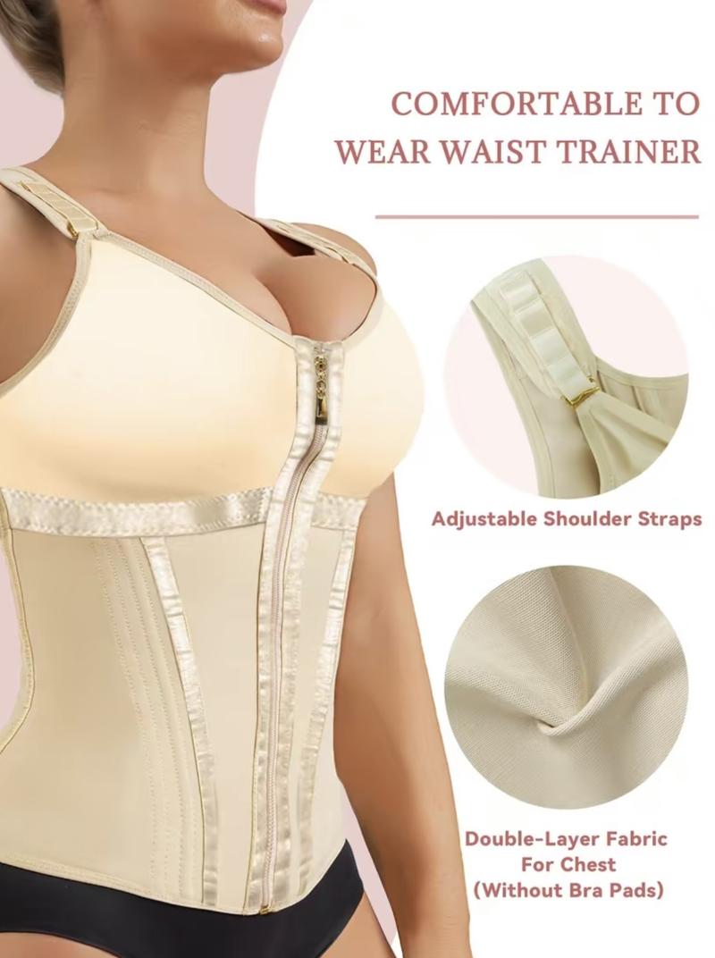 Waist Trainer adjustable Corset for Women Tummy Control Sport Workout Colombian Shaper with Zipper Wireless Bras Push Up FallFreshness FallFreshness Fit Shapewear