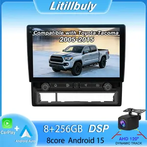 Car Stereo for Toyota Tacoma 2005–2015 touch screen has Android Auto Wireless Carplay, Bluetooth WIFI supports GPS Navigation