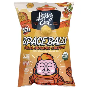 LesserEvil Space Balls, Real Organic Cheddar, 5 oz (142 g)