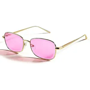 SIPHEW Trendy Non-polarized Metal Frame Sunglasses for Women Chic Elegant UV400 Protection Eyewear