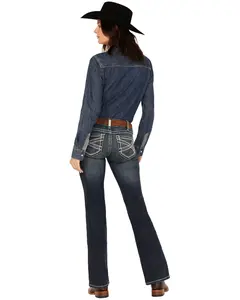 Ariat Women's Mid Rise Stretch Entwined Boot Cut Jeans - 10017510