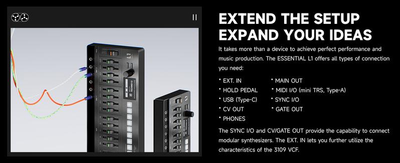 Donner KB-32M Keyboard Matching with Essential L1 Monophonic Analog Synthesizer