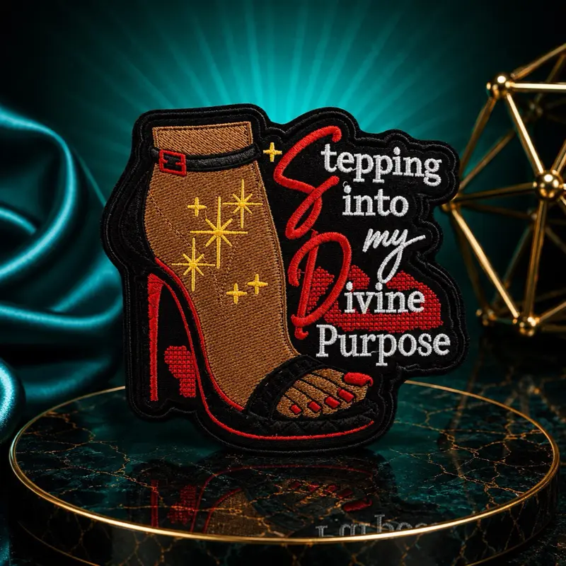 Stepping Into My Divine Purpose Iron On Patch