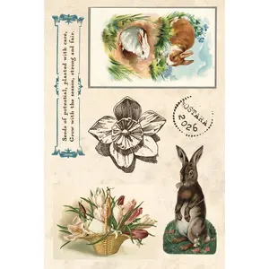 Rabbit’s Round Ostara Collage Sheet
