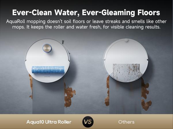 DREAME Aqua10 Ultra Roller Robot Vacuum and Mop & 30,000Pa Suction, Self-Cleaning Dock & Extending Roller Mop, Heat-Washes & Dries, Carpet Protection, AI Camera & LiDAR Avoidance Tech, Voice Control