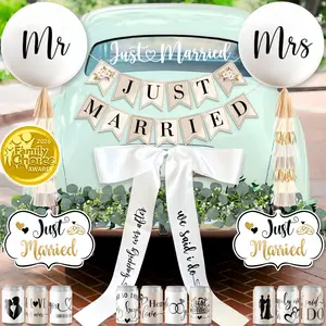 Just Married Car Decor Kit – Wedding Car Decorations