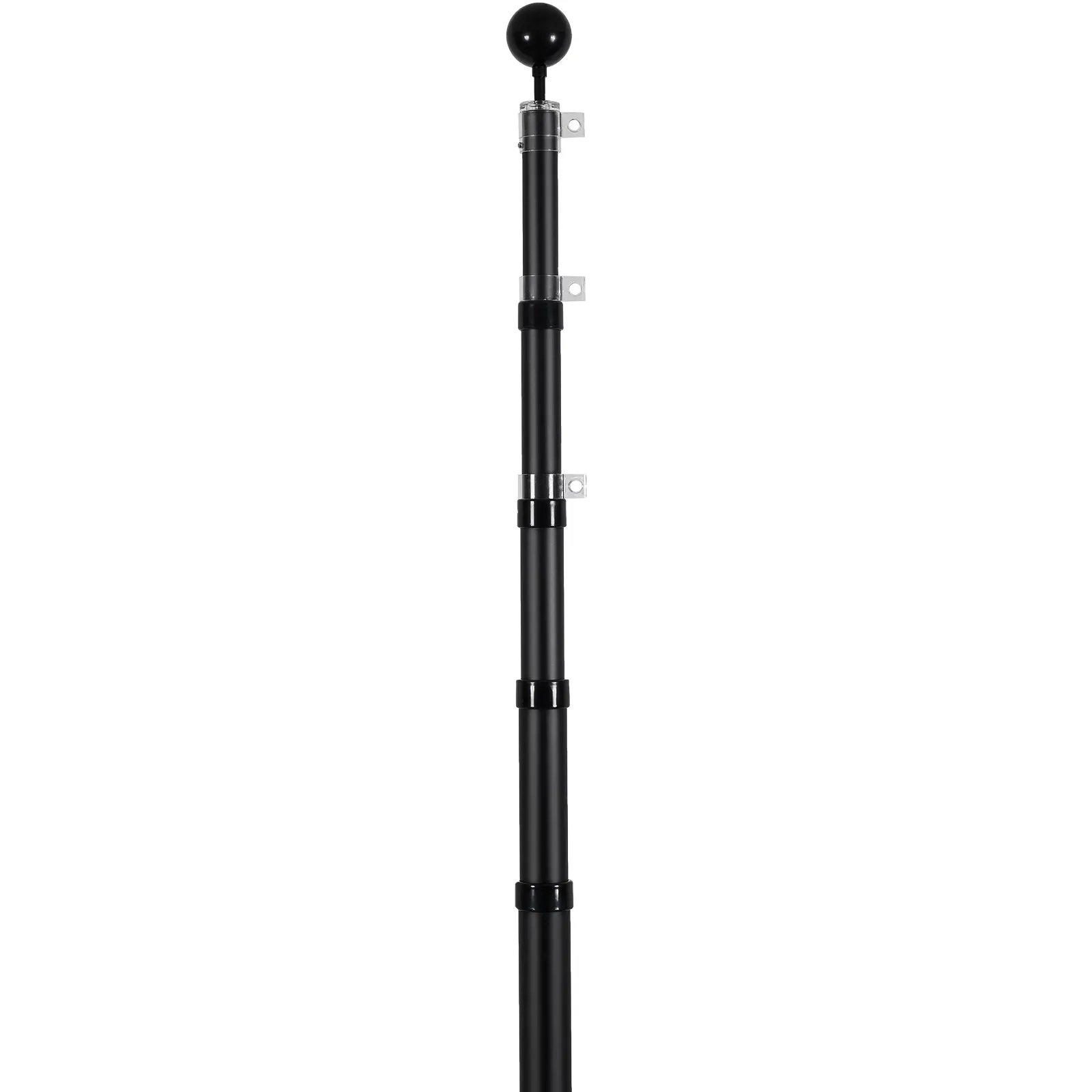 【Summerfinds】VEVOR 25FT Telescoping Flag pole Kit,Heavy Duty Aluminum Alloy in Ground Flag Poles for Outside3 Display Modes Flagpole with 3x5 American FlagProfessional AccessoriesBlack, Heavy-Duty Frame, Includes Us Flag