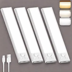 Ultra-thin LED light, human-intelligent sensing, magnetic suction, USB-powered, small night lamp, desk lamp, bedroom/dormitory lighting device – turns on as soon as someone enters.