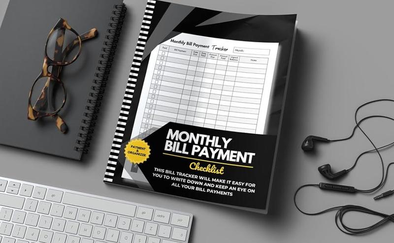 Efficient Finance Organizer Notebook Monthly Bill Payment Tracker 8.5x11 Inch 108 Pages Premium Paper Money Management Checklist for Personal & Professional Use