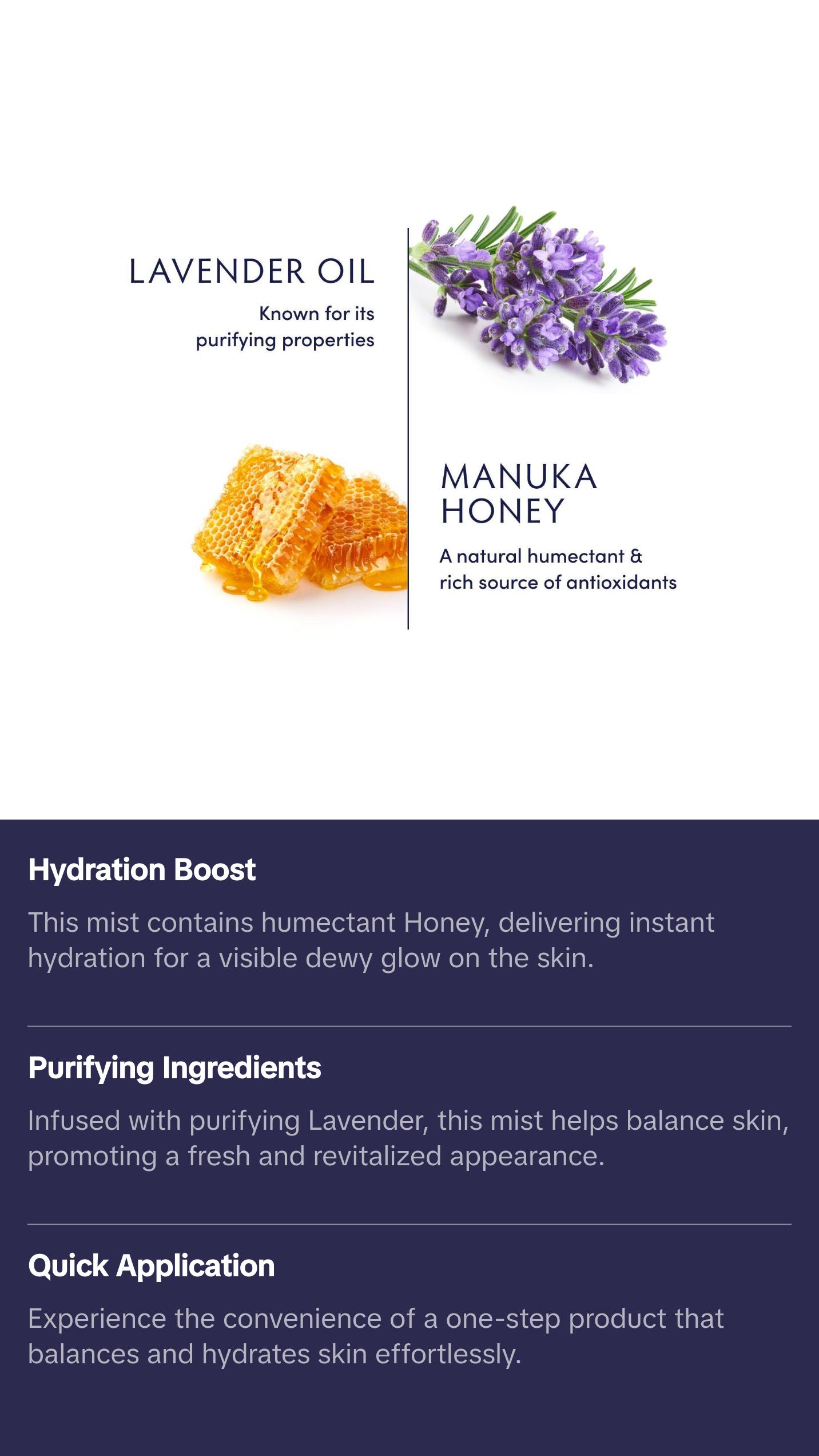 Lavender & Manuka Honey Balancing Mist