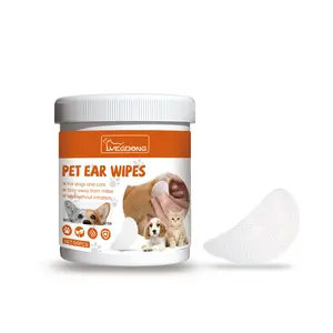 YEGBONG Pet Ear Wipes – Gentle Cleaning for Dogs & Cats, Removes Dirt & Ear Mites, Soothes Itching & Redness, Natural Aloe Vera Formula, Non-Irritating, Deodorizes & Prevents Ear Infections – 60 Count