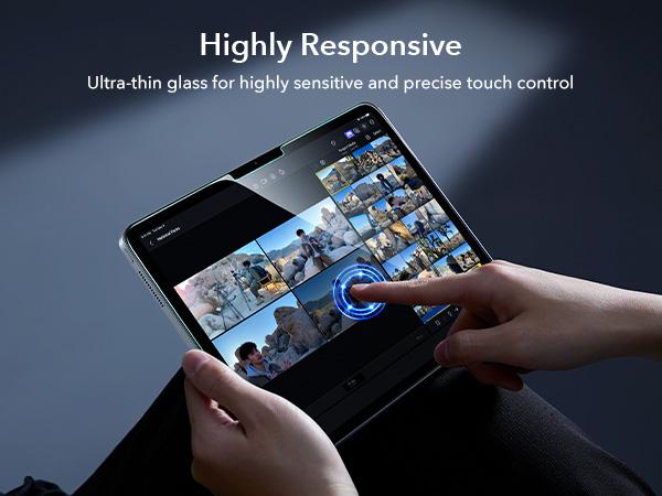 ESR 2 Pack Screen Protector for iPad Air11/13 inch 2026&iPad Pro 11/13 inch 2025/2024 | 9H Tempered Glass Film | with UltraFit Tray | Apple Pencil Support | Scratch Resistant | HD Clarity | Bubble Free