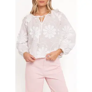 Leire Embroidered Blouse - White