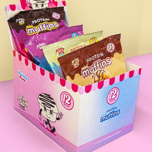 Prime Bites Mini Muffin Variety Pack - 15g Protein and 5g Collagen