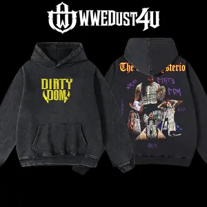 WWEDust4U Retro Vintage Dominik "Dirty Dom" Mysterio Hoodie 100% Premium Cotton Blend Pre-washed Soft Classic Menswear Oversized American-made Apparel