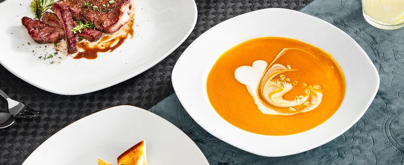 MALACASA Porcelain Dinnerware Set - Square Ceramic Plates & Bowls Set, 18/24/30/36/50 Pieces, Modern Design, Dishwasher & Microwave Safe Cutlery Winter Holiday