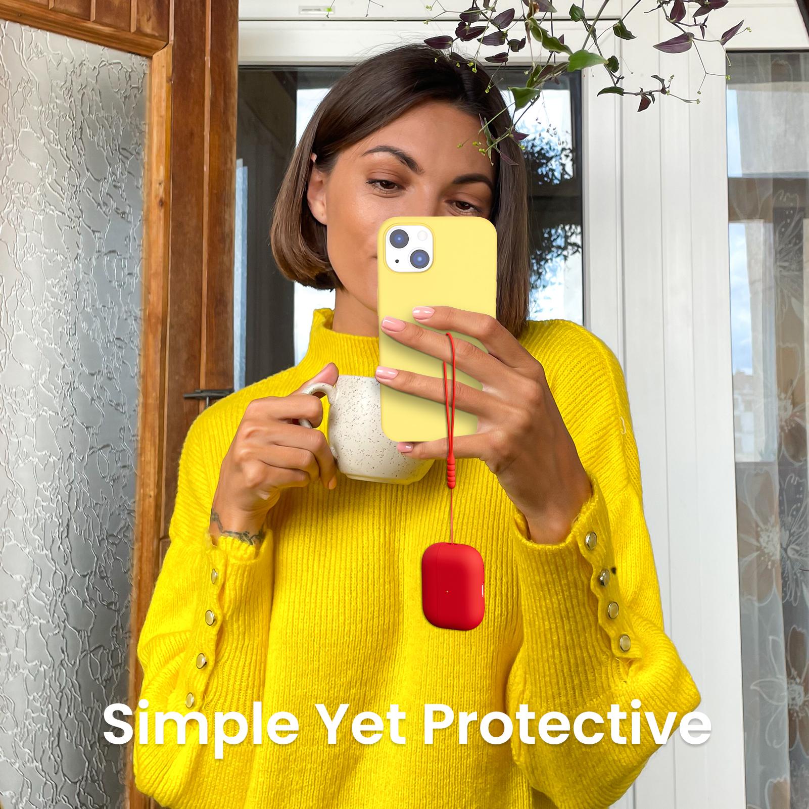 ORNARTO Compatible with AirPods Pro 2 Case 2022, Protective Soft Silicone for AirPods Pro 2nd Generation Case, Front LED Visible Skin Cover Accessories Handheld