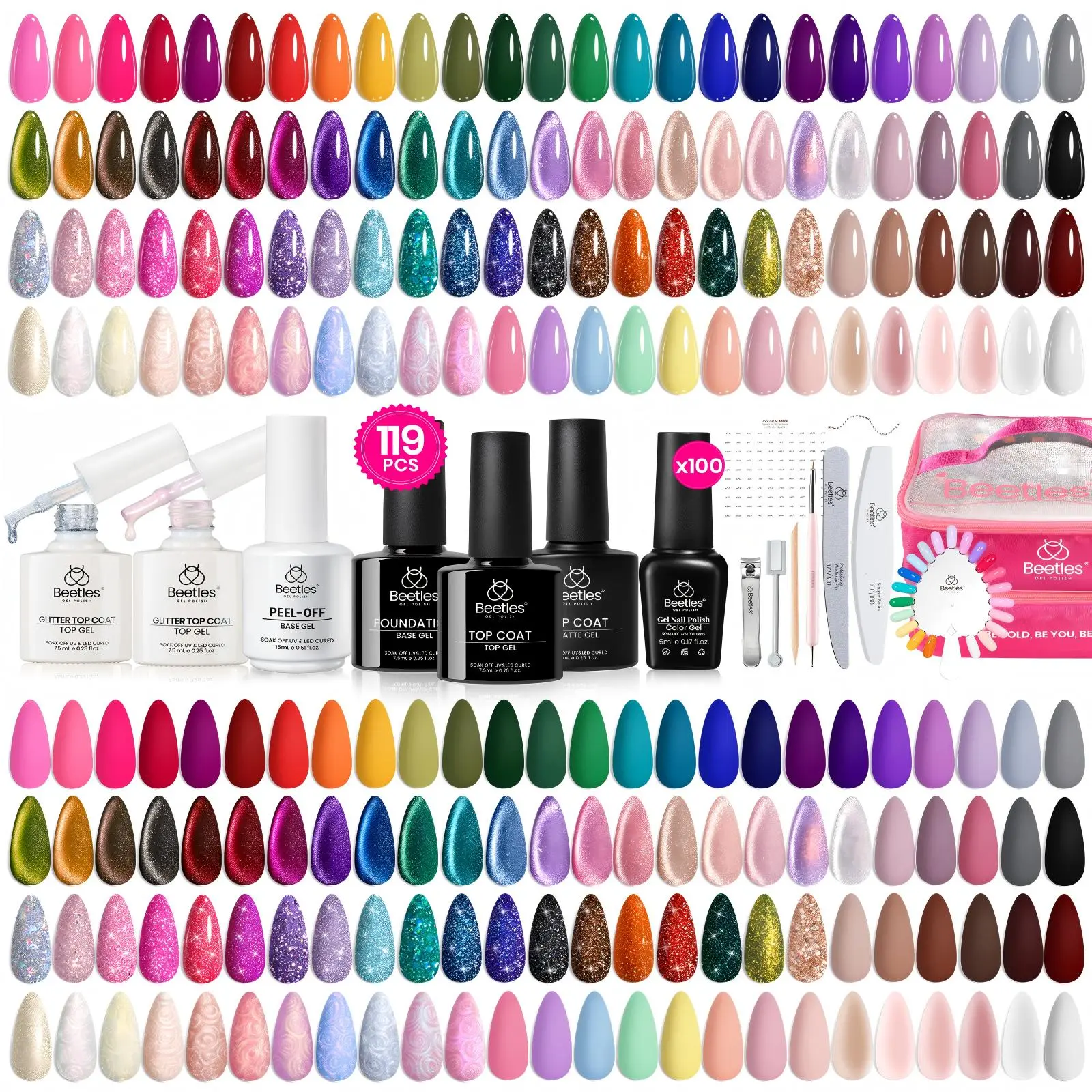 【Live Only】Beetles 100Colors Gel Nail Polish Set, DIY Nails at home Gift for girl Gift for woman gel x nails Nailcare Glitter Glue Cosmetic Cutics  mothersdaygift Spring Nail Summer Nail Vacation Nail #SummerVibes
